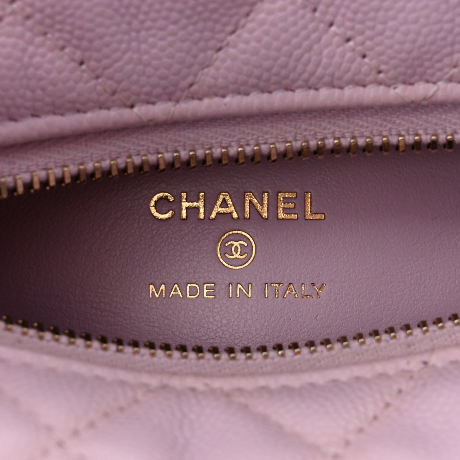 Chanel Shiny Caviar Quilted Bow Pouch Hobo Light Purple 6 of 11