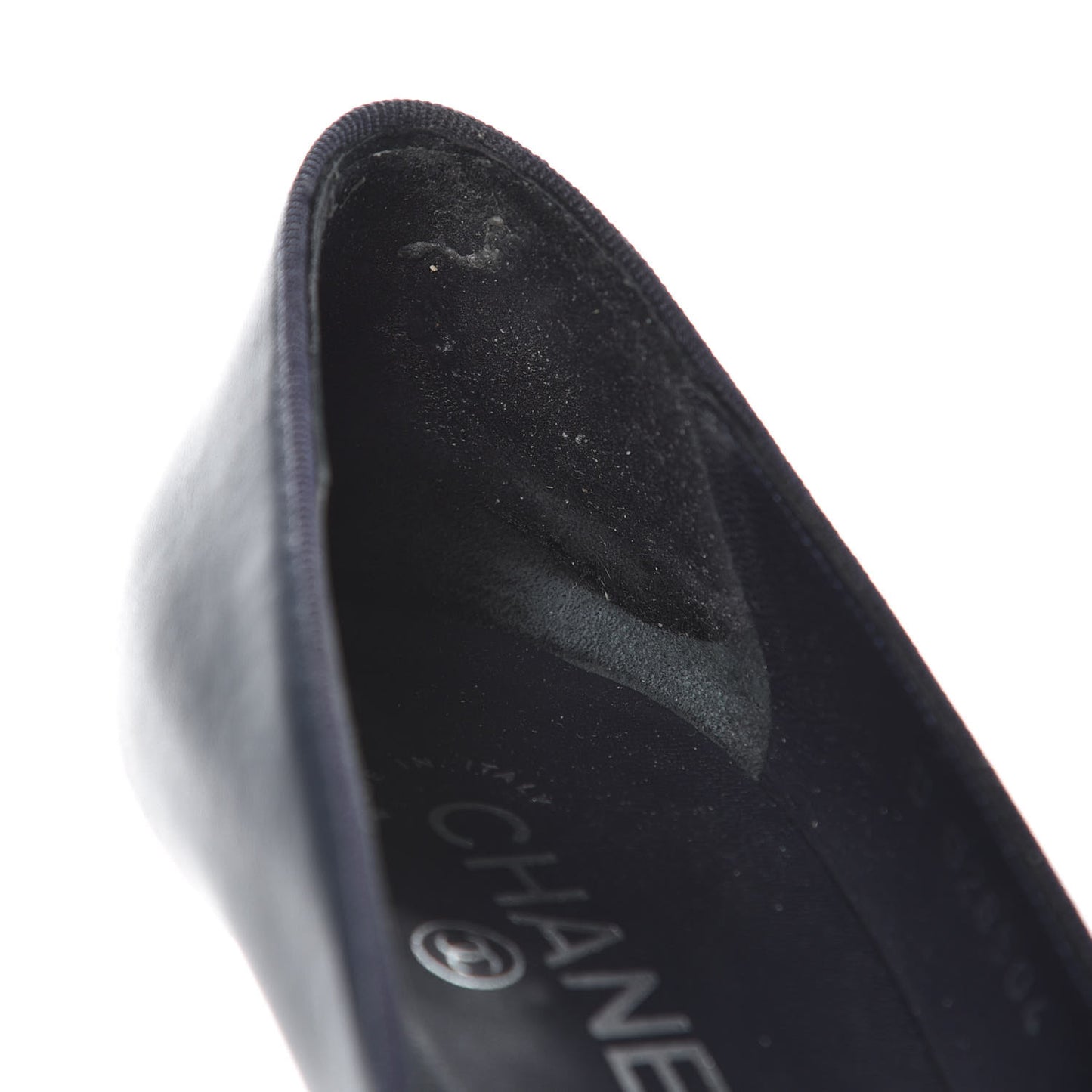 Lambskin Cap Toe CC Pumps 38.5 Marine Fonce Black