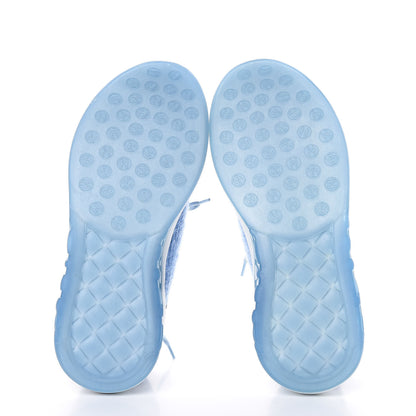 Chanel Suede Calfskin Stretch Fabric CC Sneakers 39.5 Light Blue 6 of 7