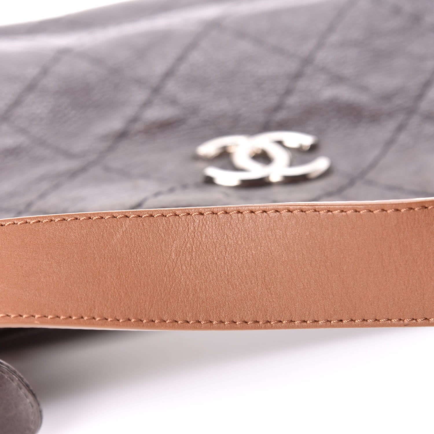 Chanel Glazed Calfskin On The Road Hobo Brown 11 of 13