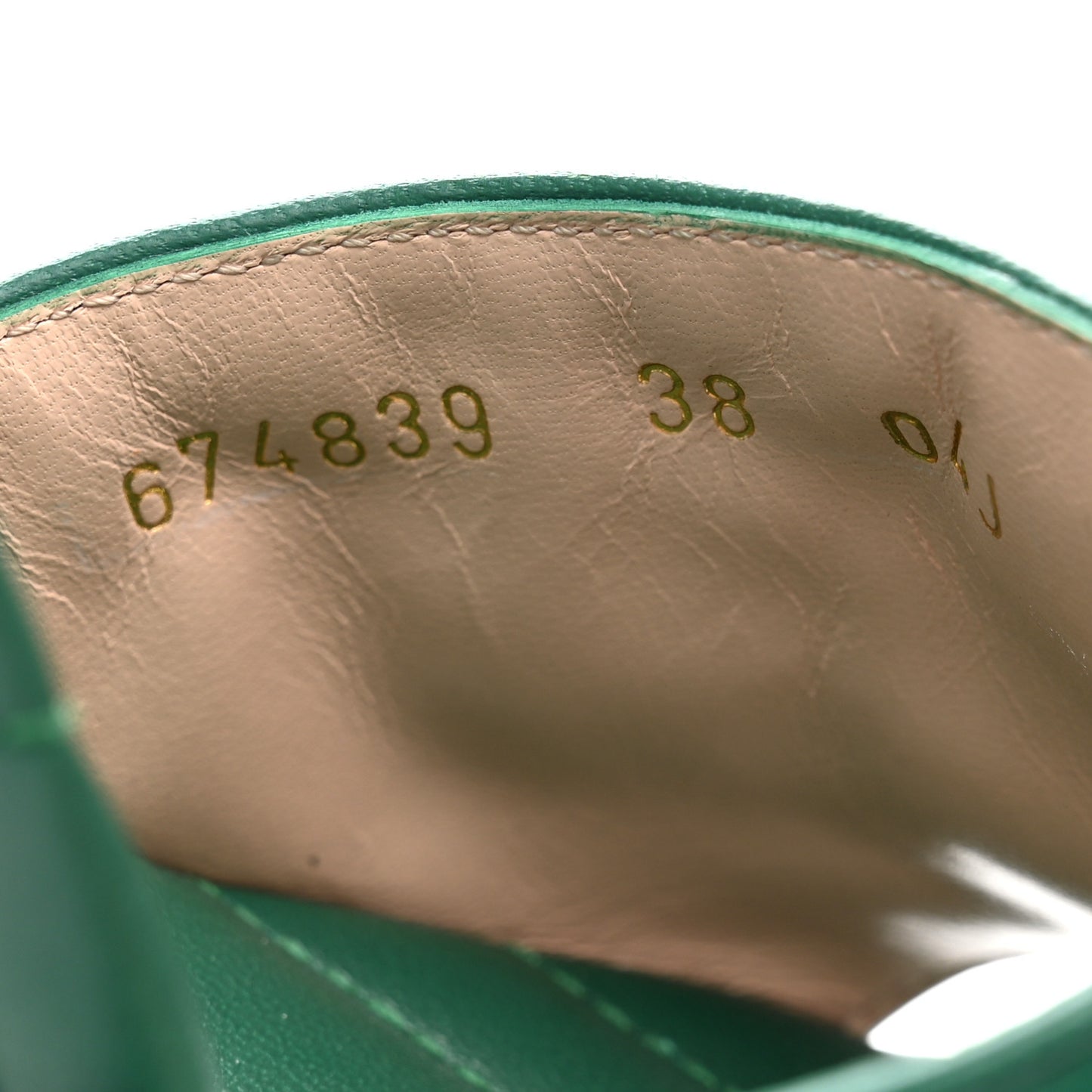 Nappa Matelasse GG Marmont 75mm Slide Sandals 38 Emerald