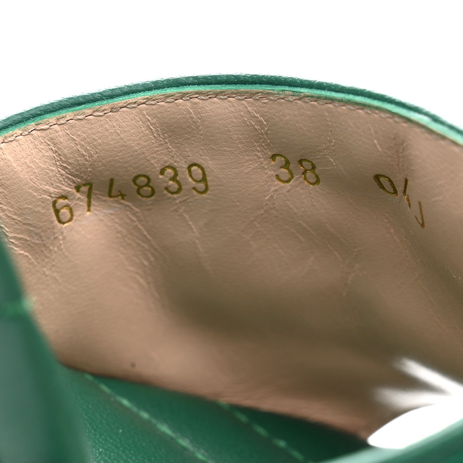Gucci Nappa Matelasse GG Marmont 75mm Slide Sandals 38 Emerald 8 of 10