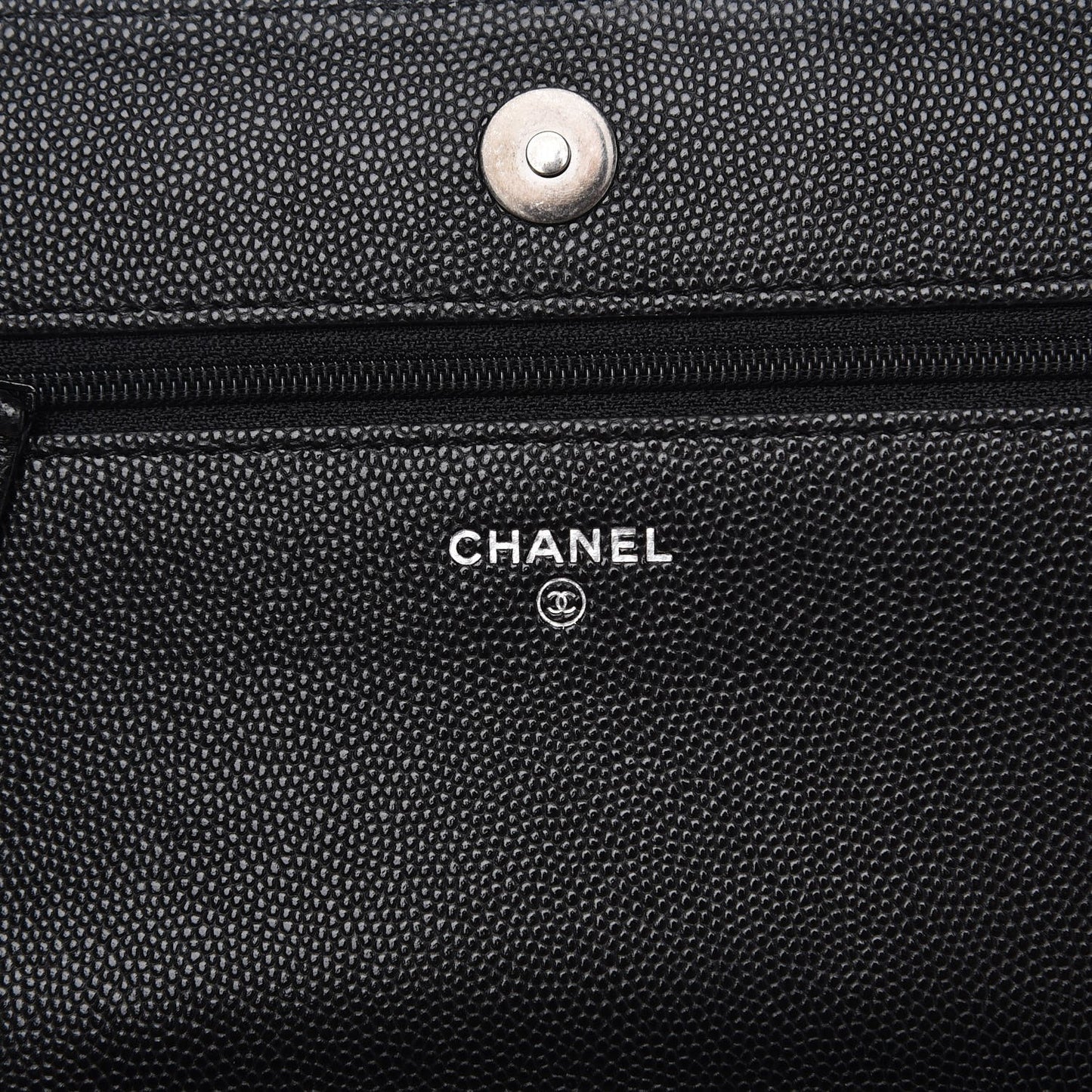 Caviar Quilted Boy Wallet On Chain WOC Black