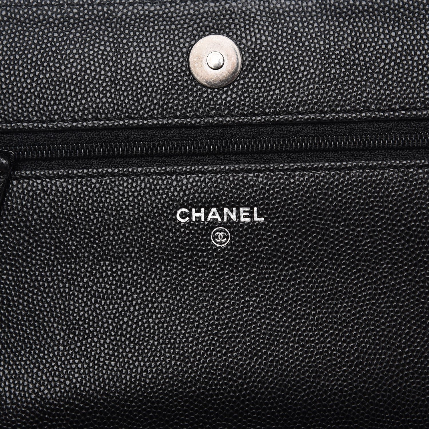 Chanel Caviar Quilted Boy Wallet On Chain WOC Black 6 of 8