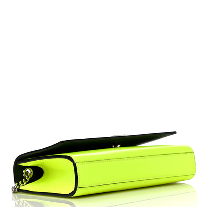 Saint Laurent Patent Grain de Poudre Small Monogram Kate Satchel Neon Yellow 4 of 14