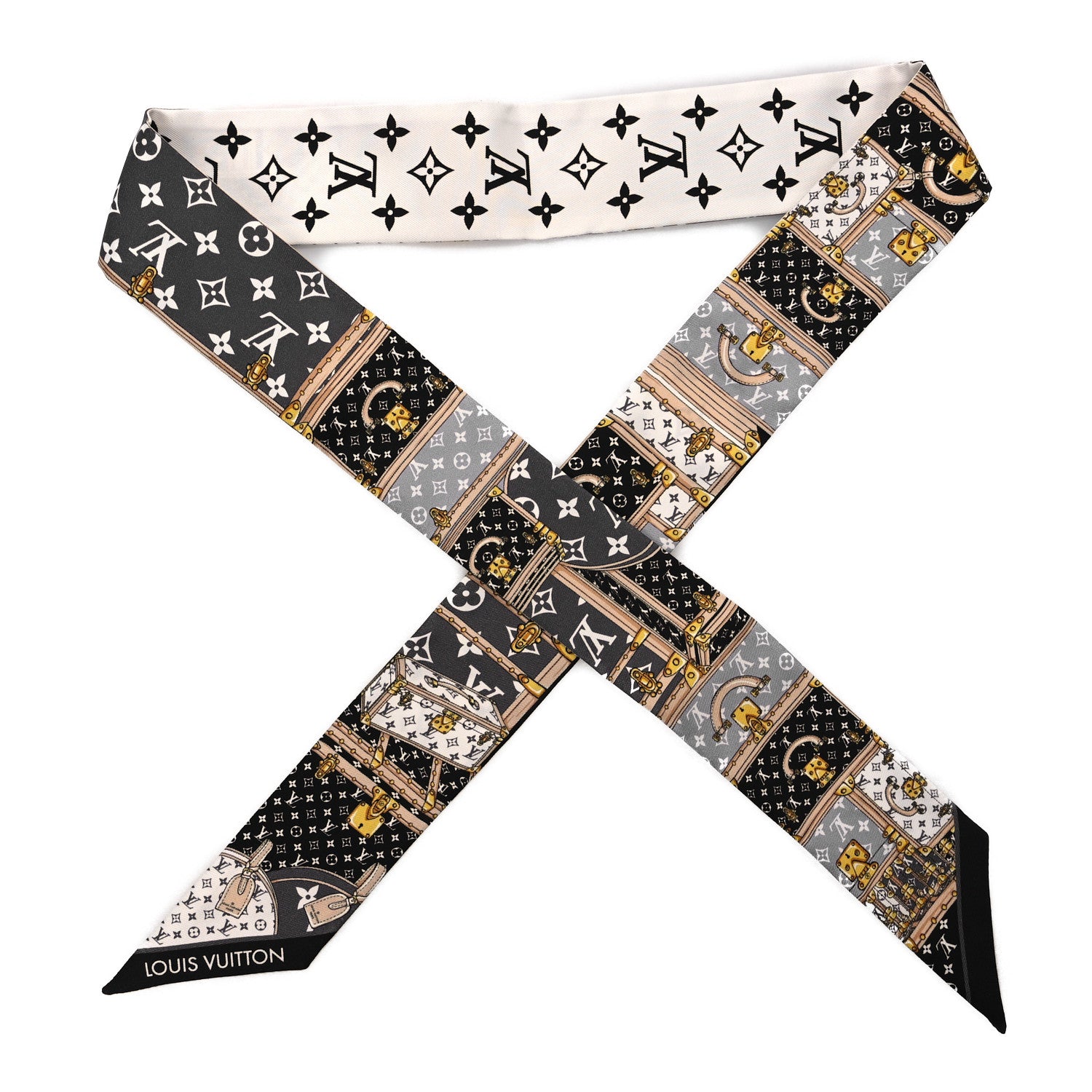 Louis Vuitton Silk Monogram Let's Go BB Bandeau Black 1 of 4
