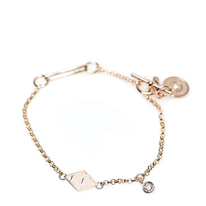Hermes 18K Rose Gold Diamond Gambade Bracelet ST 1 of 4