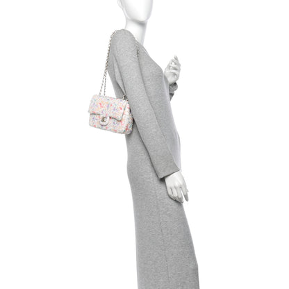 Chanel Tweed Sequin Mini Rectangular Flap White Multicolor 2 of 11