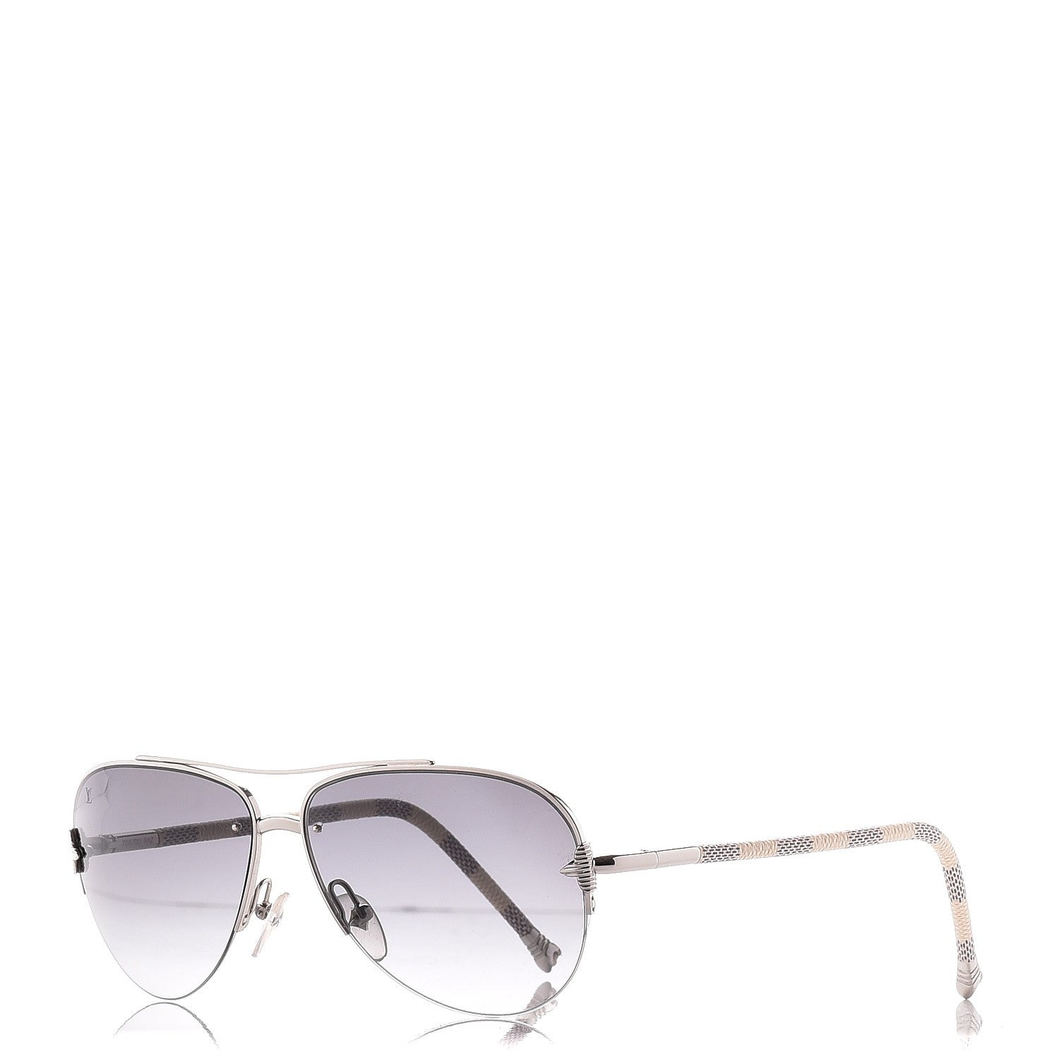Louis Vuitton Damier Azur Petite Viola Pilote Aviator Sunglasses Z0570U 1 of 8