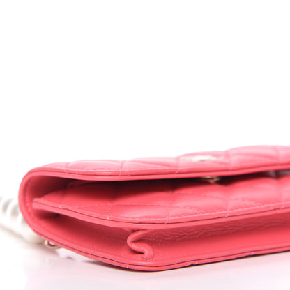 Chanel Calfskin Quilted Maxi Pearls Clutch With Chain Pink 6 of 11
