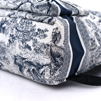 Christian Dior Nylon Technical Fabric Toile De Jouy Small Diortravel Backpack Blue 8 of 10