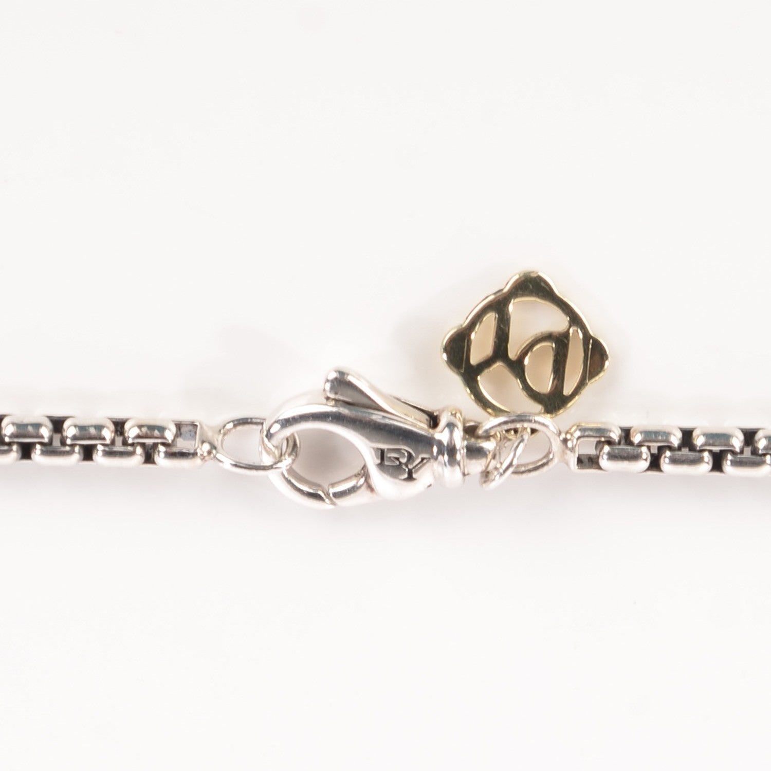 David Yurman Sterling Silver Diamond 27mm Cable Collectibles Initial R Charm Necklace 4 of 6