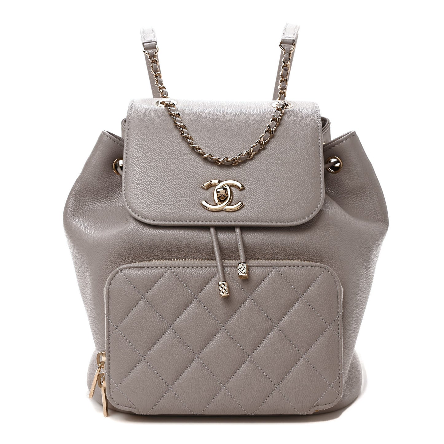 Caviar Quilted Business Affinity Backpack Grey