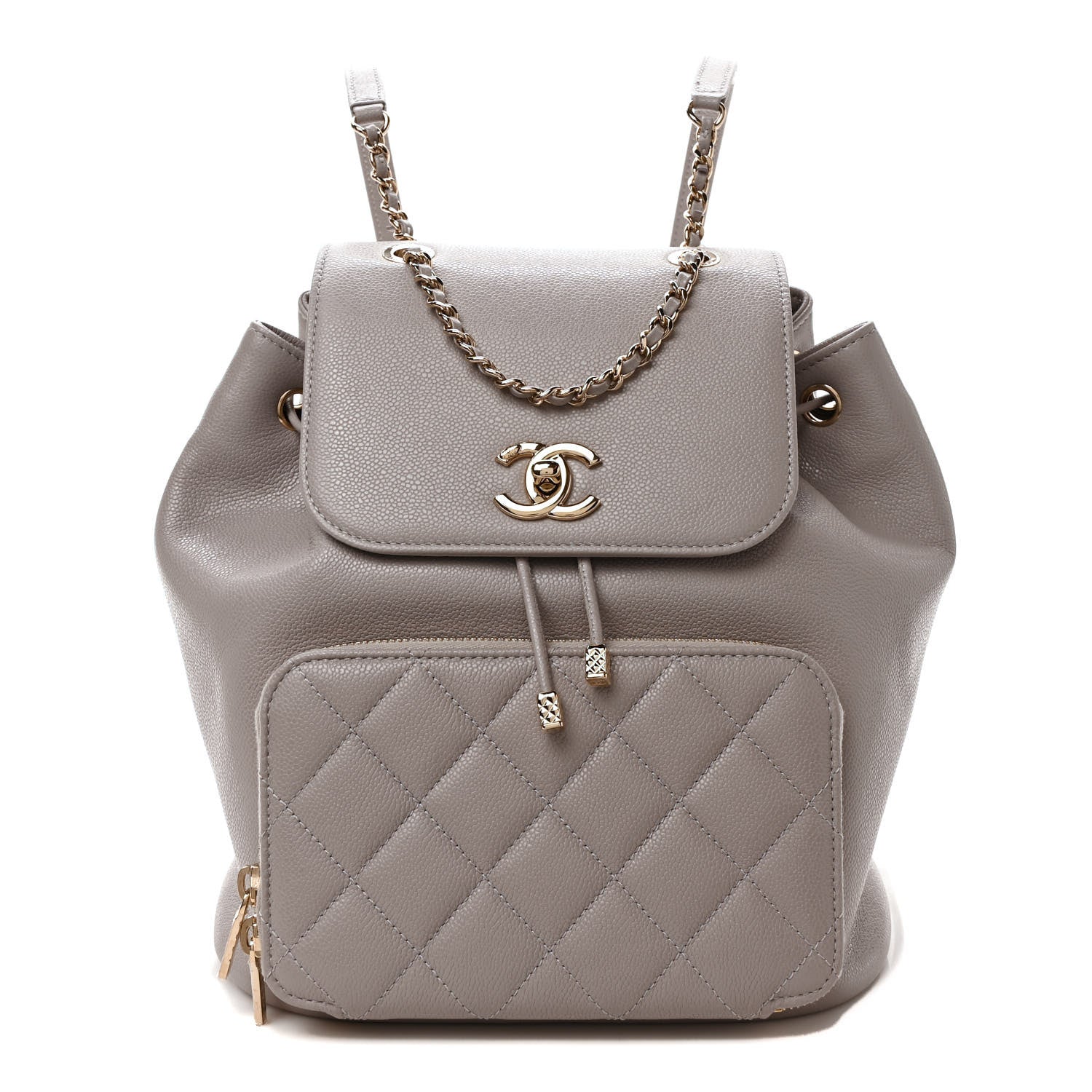 Chanel Caviar Quilted Business Affinity Backpack Grey 1 of 9