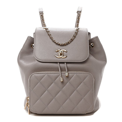 Chanel Caviar Quilted Business Affinity Backpack Grey 1 of 9