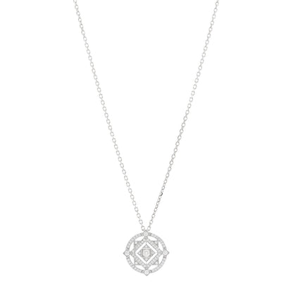 Cartier 18K White Gold Mandala Open Work Pendant Necklace 1 of 4