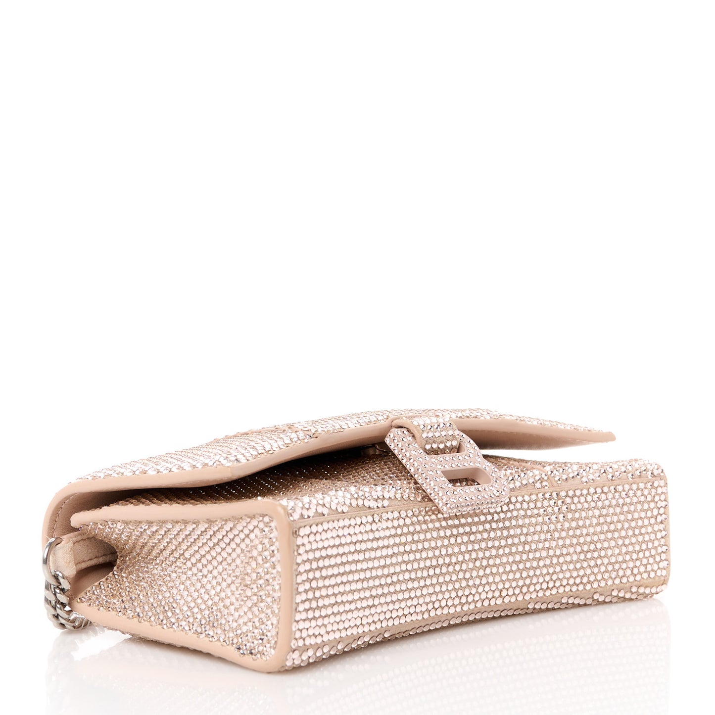 Strass Suede Crystal Hourglass Chain Bag Rose Gold