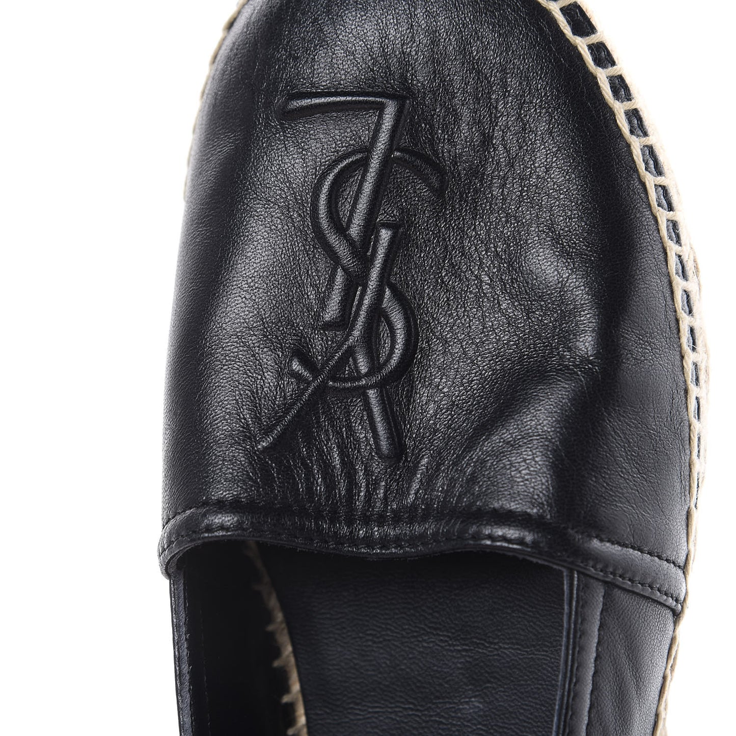 Lambskin Monogram Espadrilles 37.5 Black