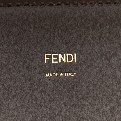Fendi Vitello King Plexiglass Elaphe Python Print Logo Medium Fendi Sunshine Shopper Tote Tartufo Daisy Roccia 6 of 8