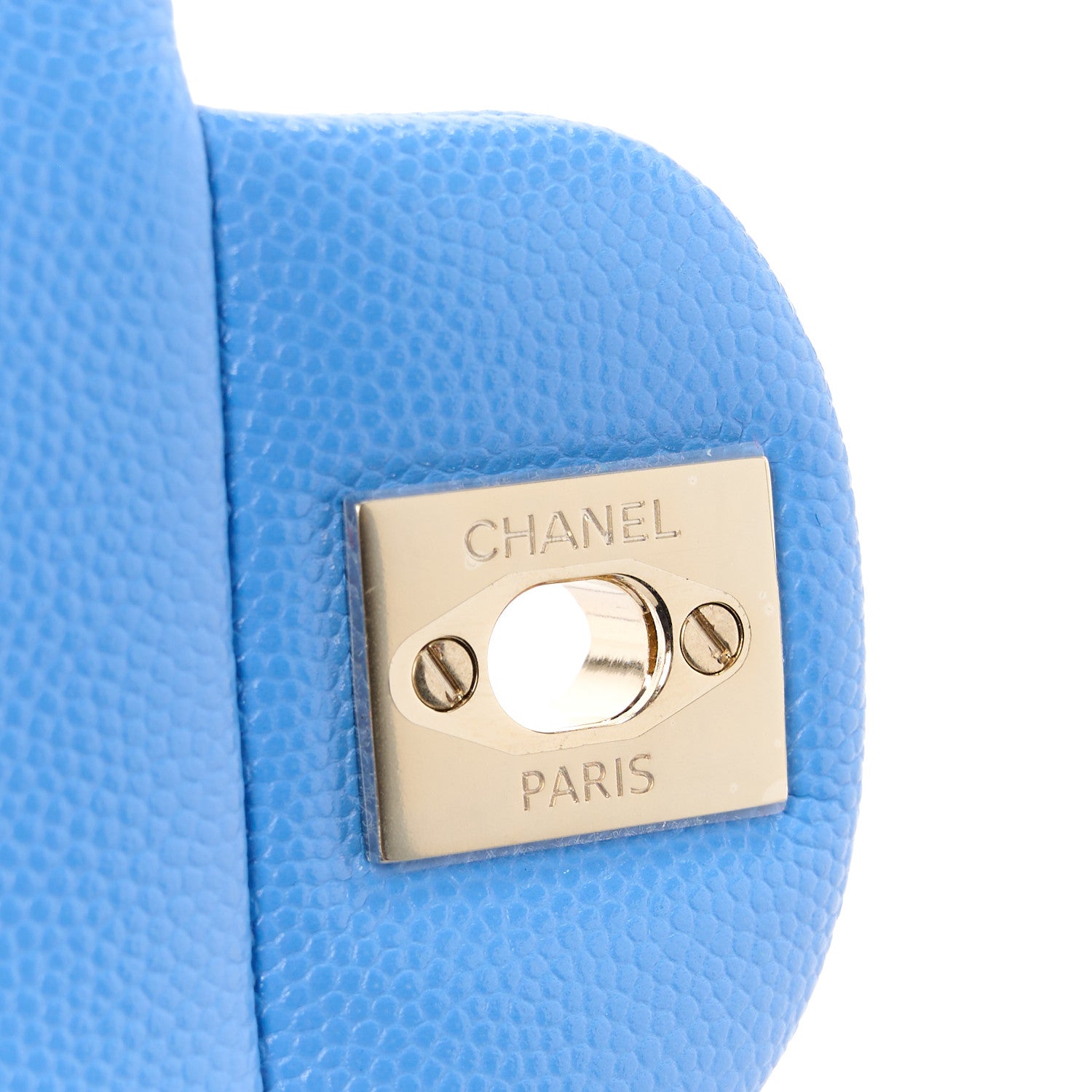 Chanel Caviar Quilted Mini Retro Twist Top Handle Flap Blue 7 of 12