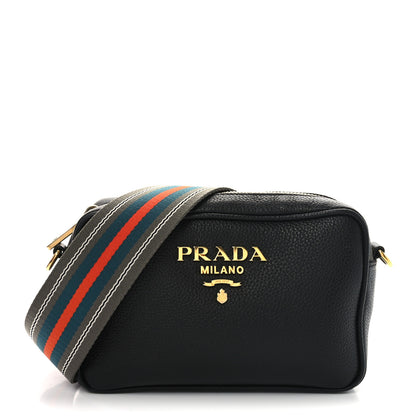 Prada Vitello Daino Camera Crossbody Black 1 of 9