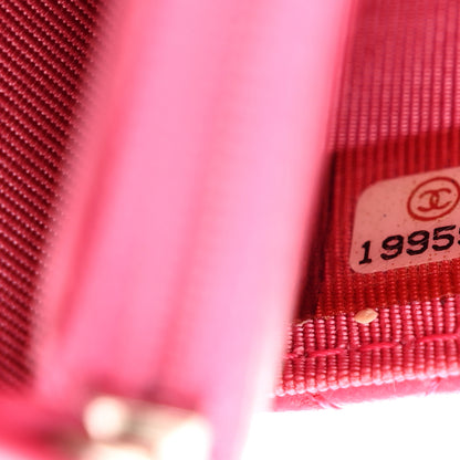 Chanel Lambskin Quilted Wallet On Chain WOC Pink 9 of 14