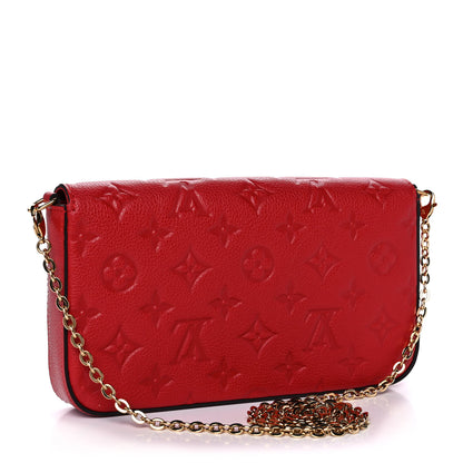 Louis Vuitton Empreinte Pochette Felicie Chain Wallet Cherry 2 of 10