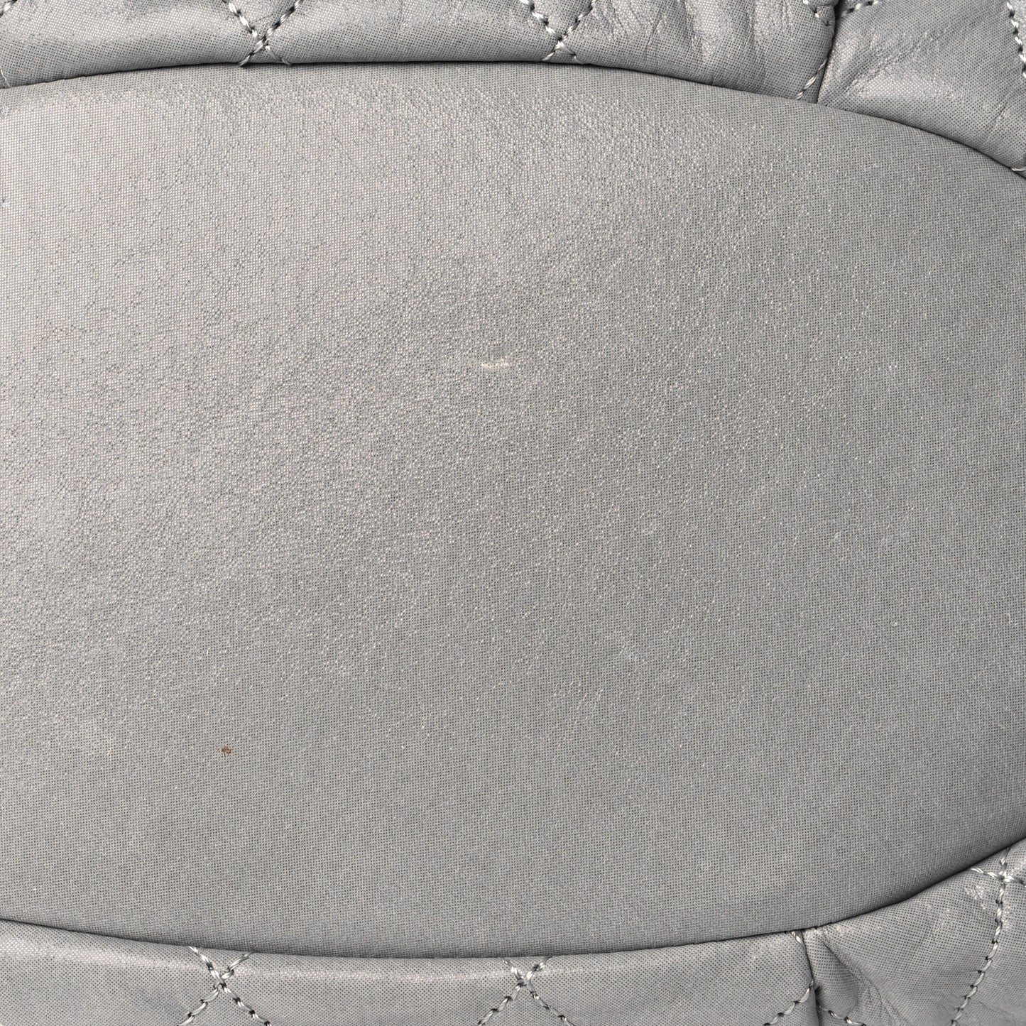 Iridescent Calfskin Quilted Small In The Mix Tote Grey