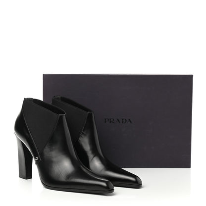 Prada Spazzolato Ankle Boots 36 Black 9 of 9
