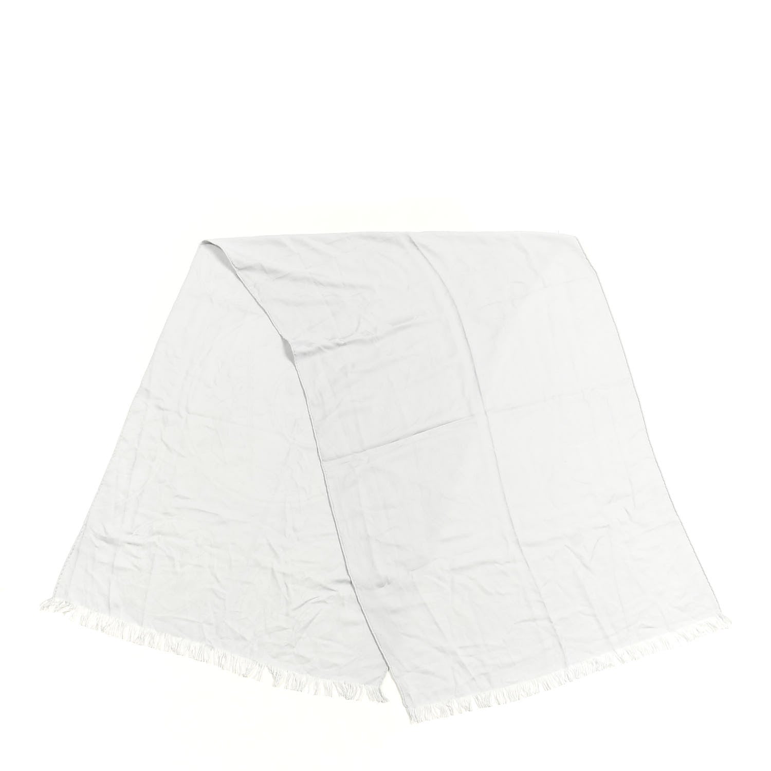 Hermes Cashmere Silk New Libris Stole Gris Nuage 2 of 4