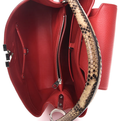 Louis Vuitton Taurillon Python Capucines MM Rubis 5 of 12