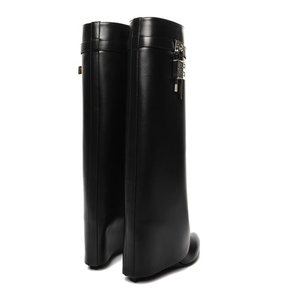 Givenchy Calfskin Shark Lock Pant Boots 38 Black 4 of 7