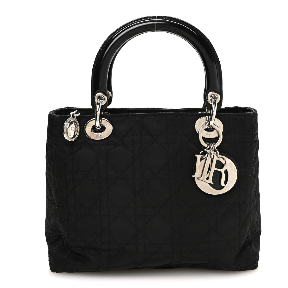 Christian Dior Nylon Cannage Medium Lady Dior Black 2 of 19