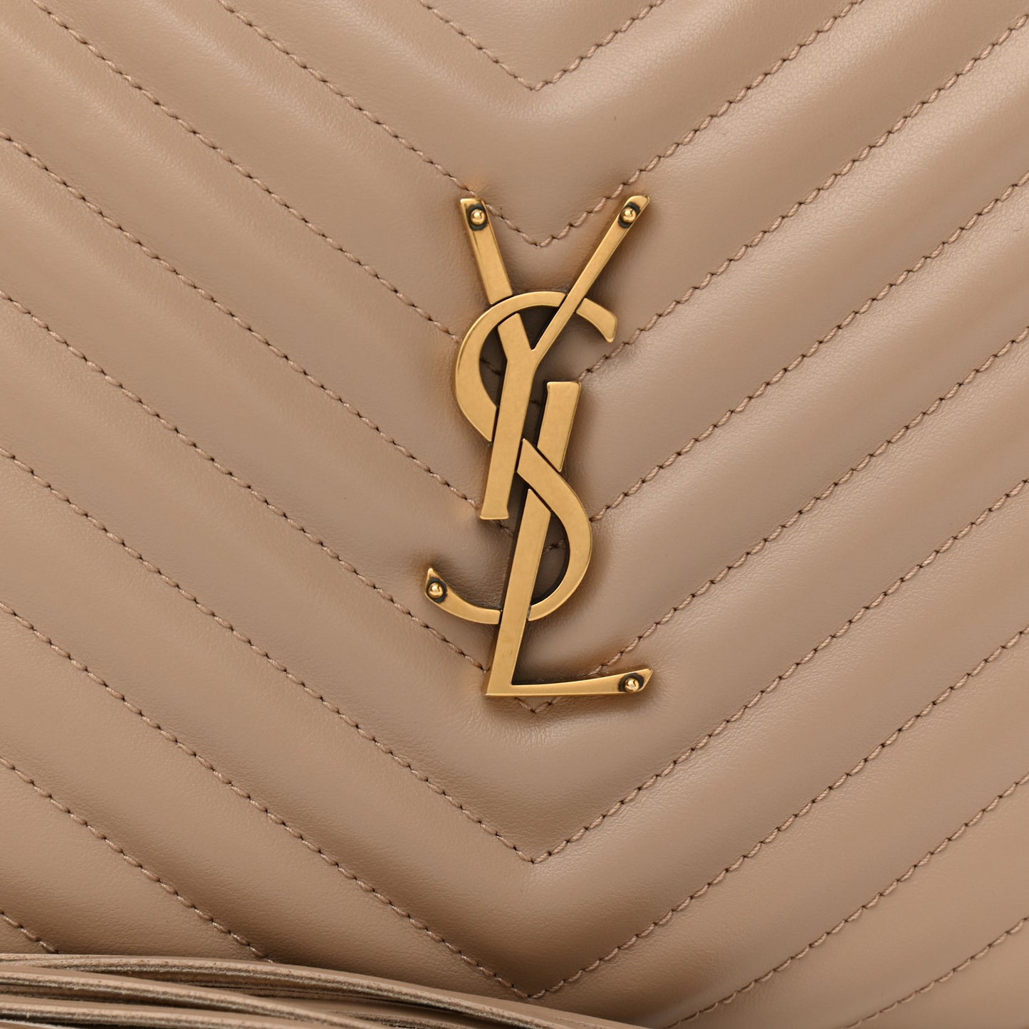 Calfskin Matelasse Monogram Lou Camera Bag Dark Beige