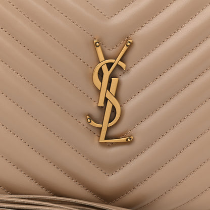 Saint Laurent Calfskin Matelasse Monogram Lou Camera Bag Dark Beige 8 of 8