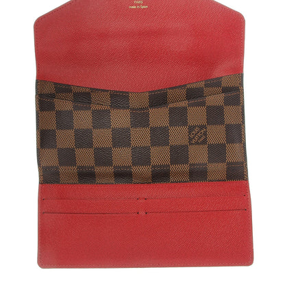 Louis Vuitton Damier Ebene Josephine Wallet Red 7 of 8