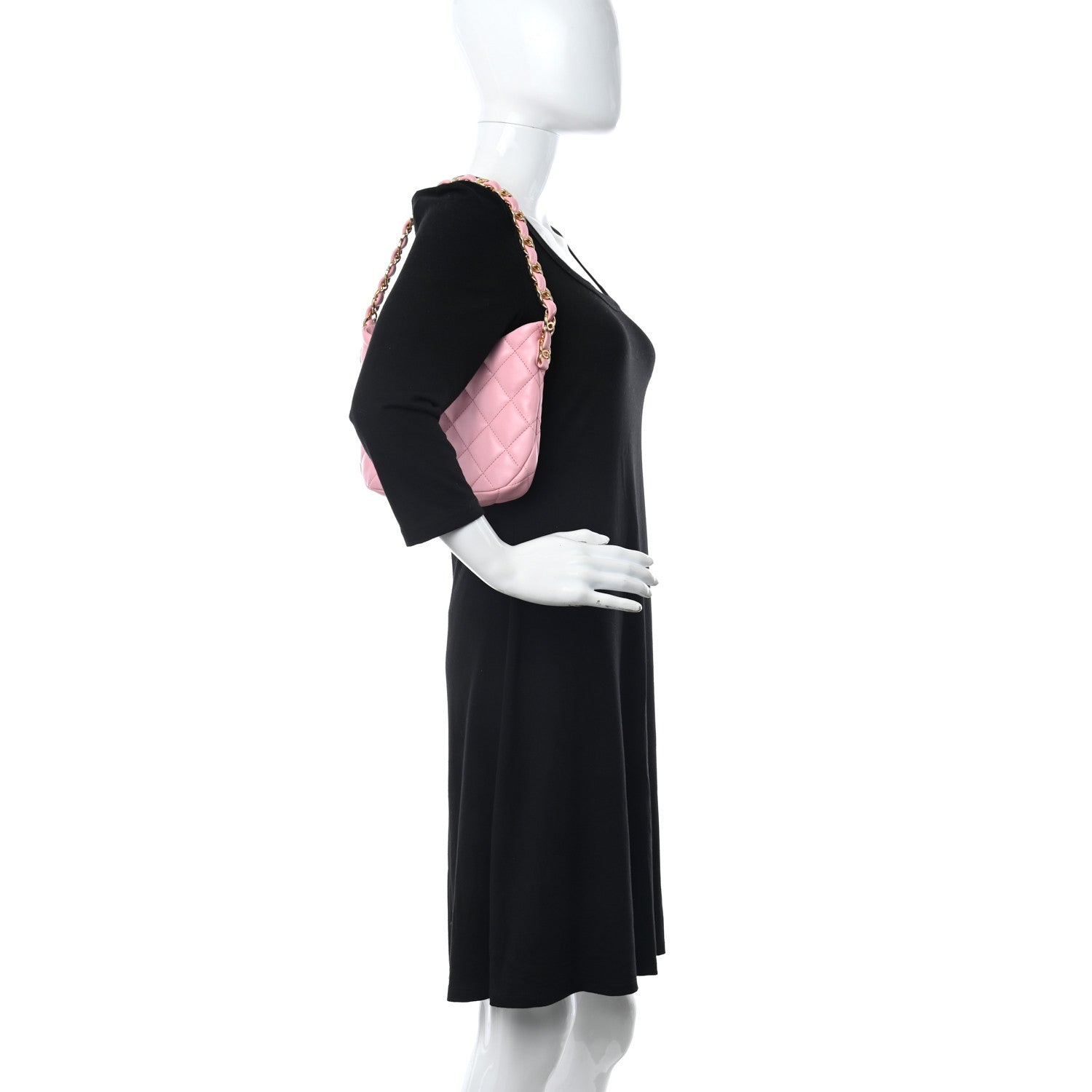 Chanel Lambskin Quilted CC Links Hobo Light Pink 2 of 11