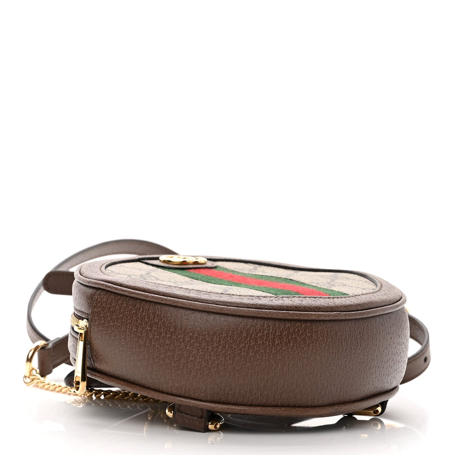 Gucci GG Supreme Monogram Web Mini Ophidia Round Backpack Brown 4 of 10