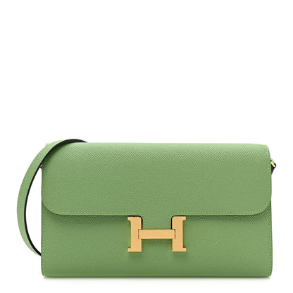 Hermes Epsom Constance Long To Go Wallet Vert Criquet 1 of 9