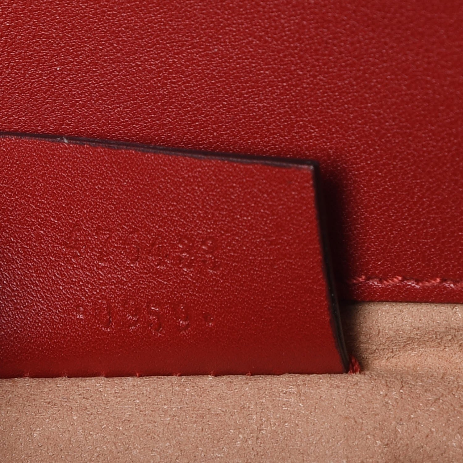 Gucci Calfskin Matelasse Super Mini GG Marmont Shoulder Bag Hibiscus Red 8 of 8
