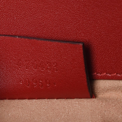 Gucci Calfskin Matelasse Super Mini GG Marmont Shoulder Bag Hibiscus Red 8 of 8