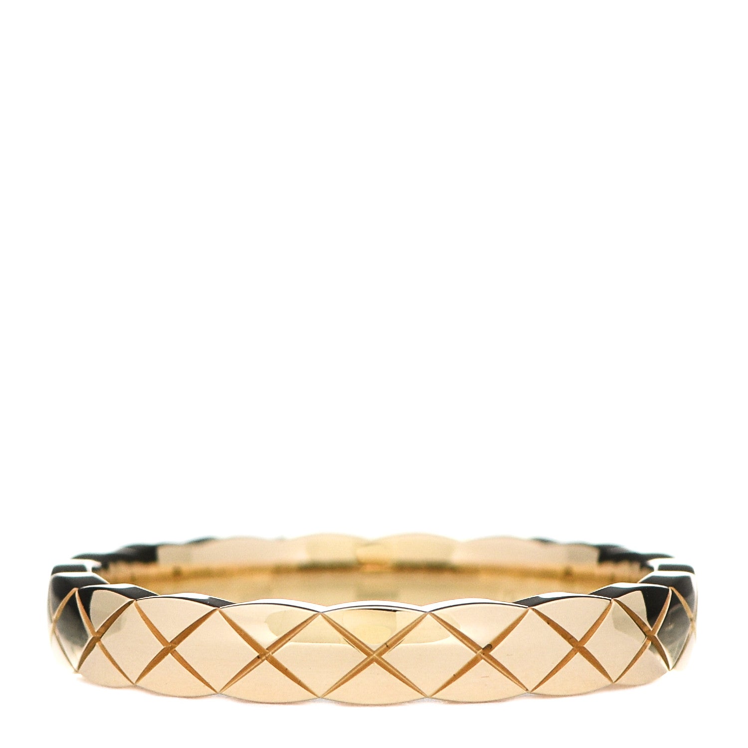 Chanel 18K Yellow Gold Mini Coco Crush Ring 56 7.5 3 of 6