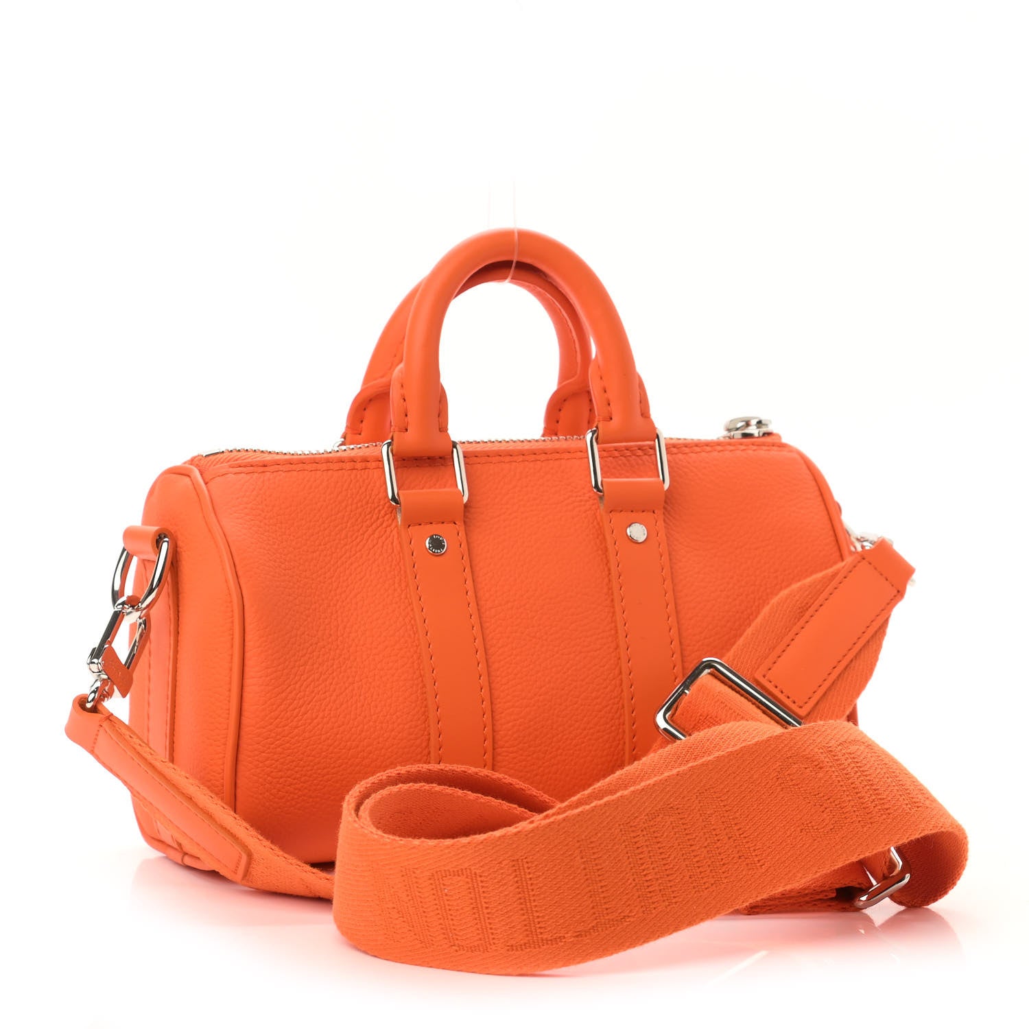 Louis Vuitton Grained Calfskin Aerogram Keepall XS Orange 3 of 9