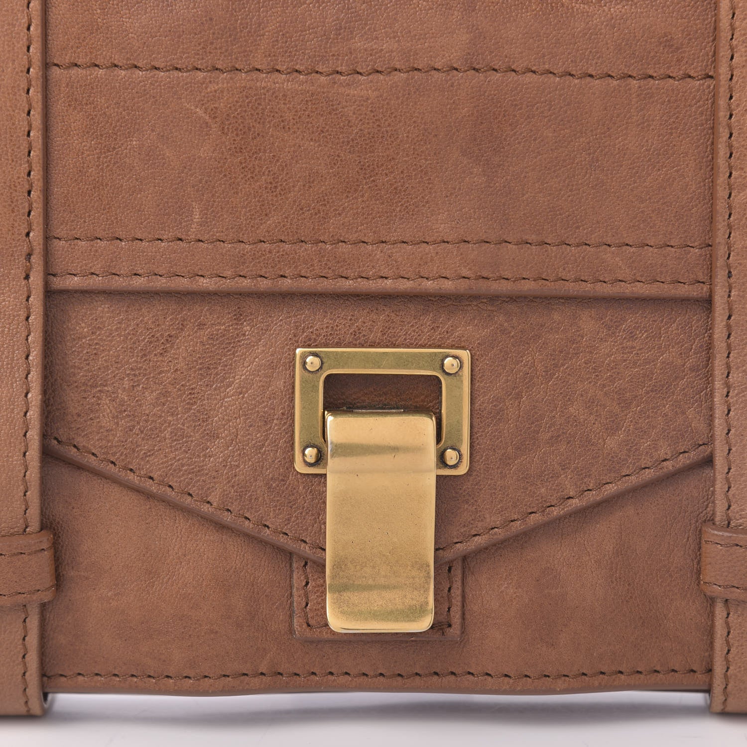 Proenza Schouler Lambskin PS1 Pochette Clutch Saddle 10 of 10