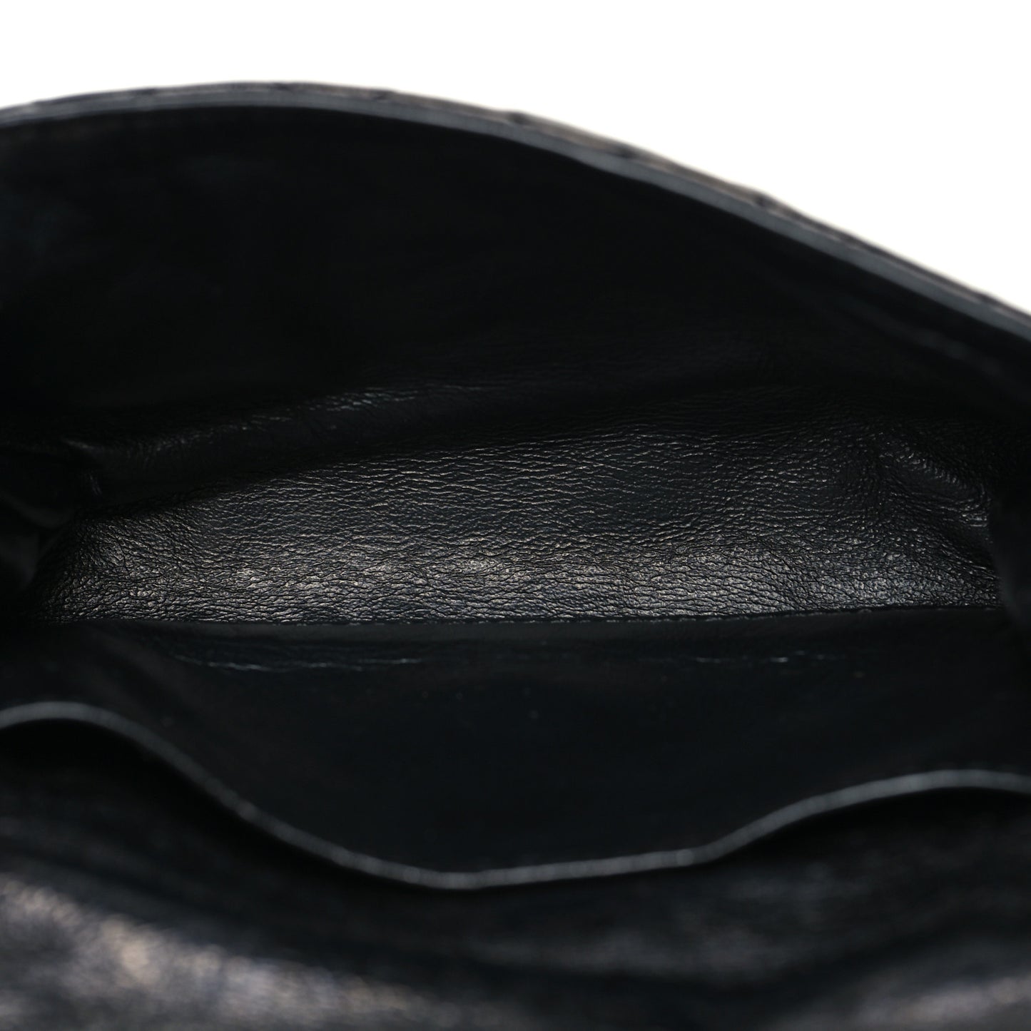 Glazed Aged Calfskin Quilted 2.55 Reissue Flap Belt Bag Clutch Black
