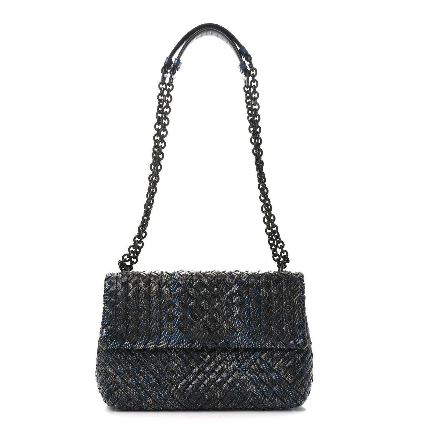 Bottega Veneta Tobu Ayers Intrecciato Small Olimpia Shoulder Bag Blue 1 of 12