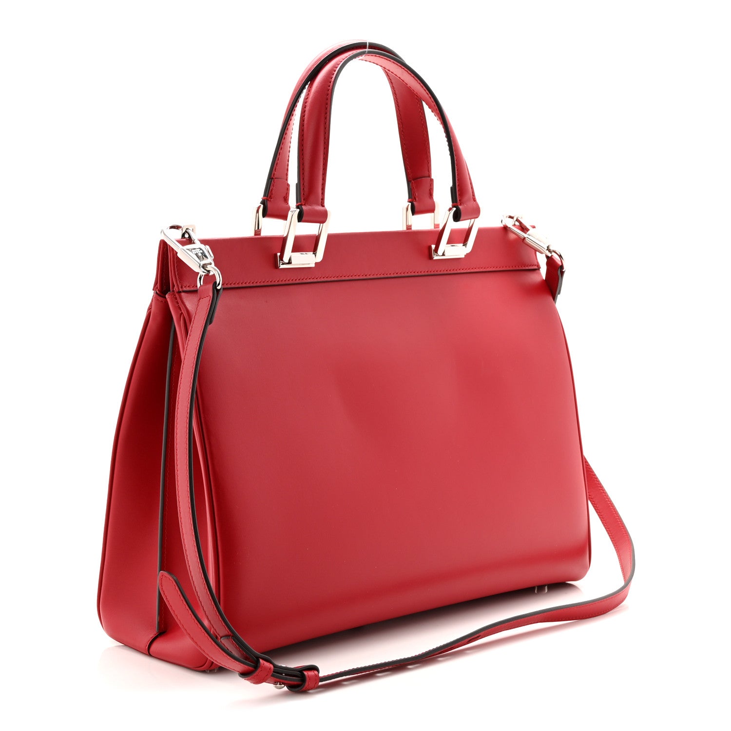 Gucci Shibuya Calfskin Medium Zumi Top Handle Bag Hibiscus Red 3 of 10
