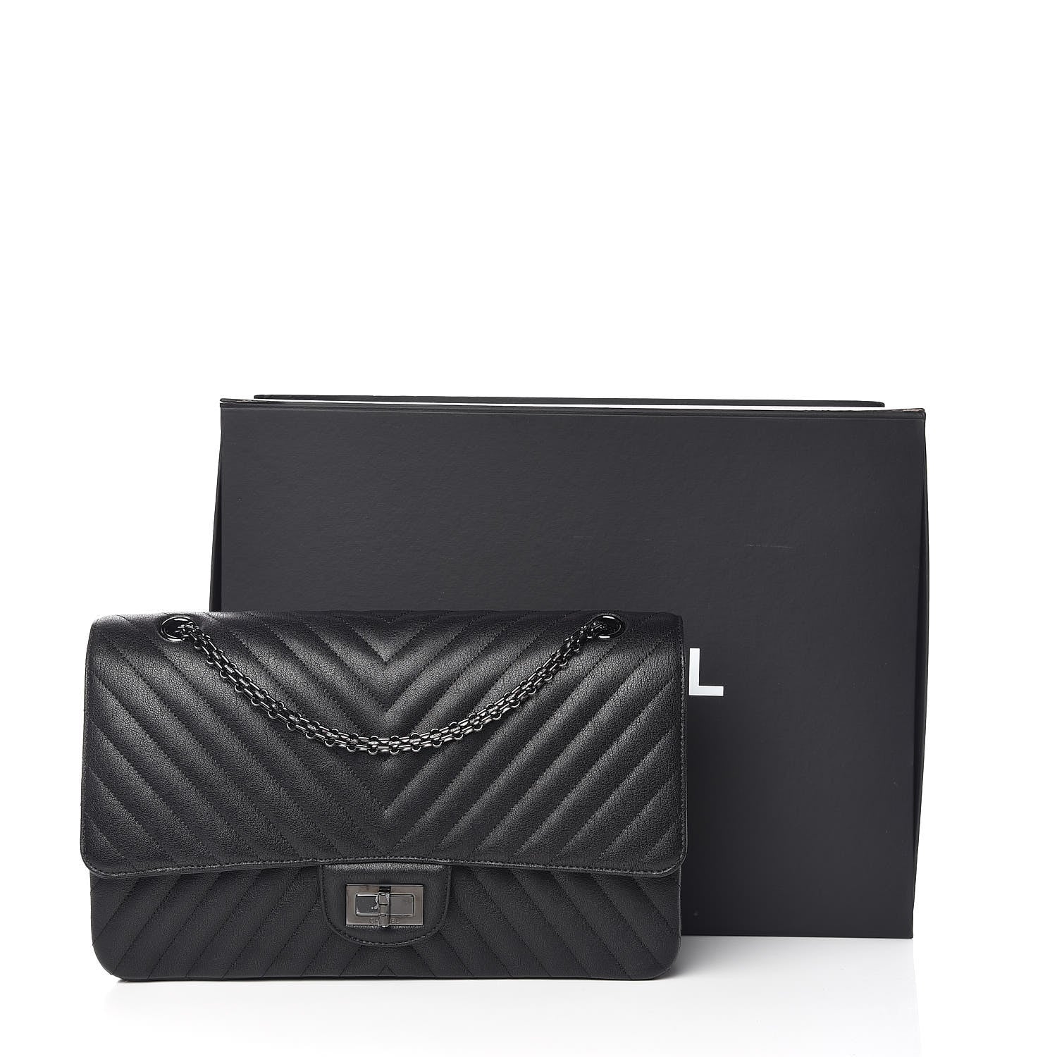 Chanel Sheepskin Chevron Quilted 2.55 Reissue 227 Flap So Black 11 of 11