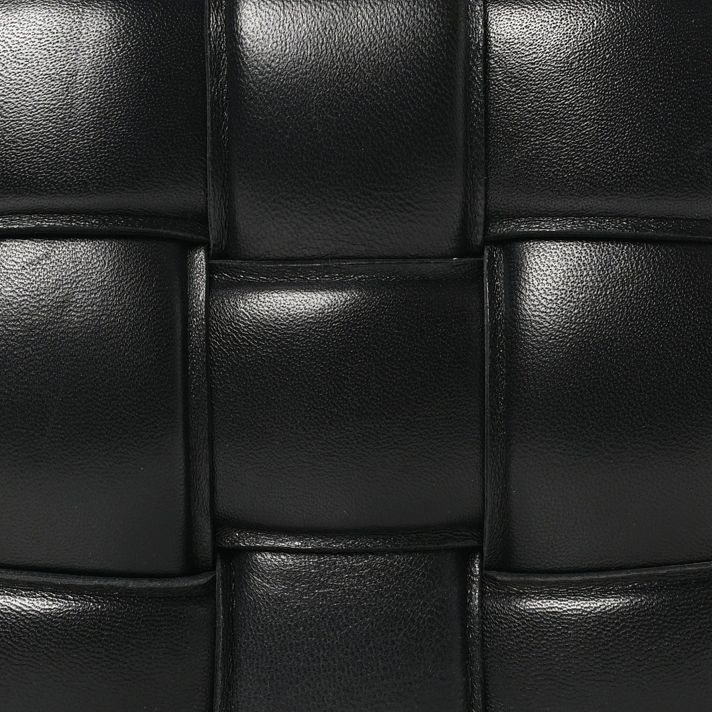 Nappa Maxi Intreccio Padded Cassette Crossbody Bag Black