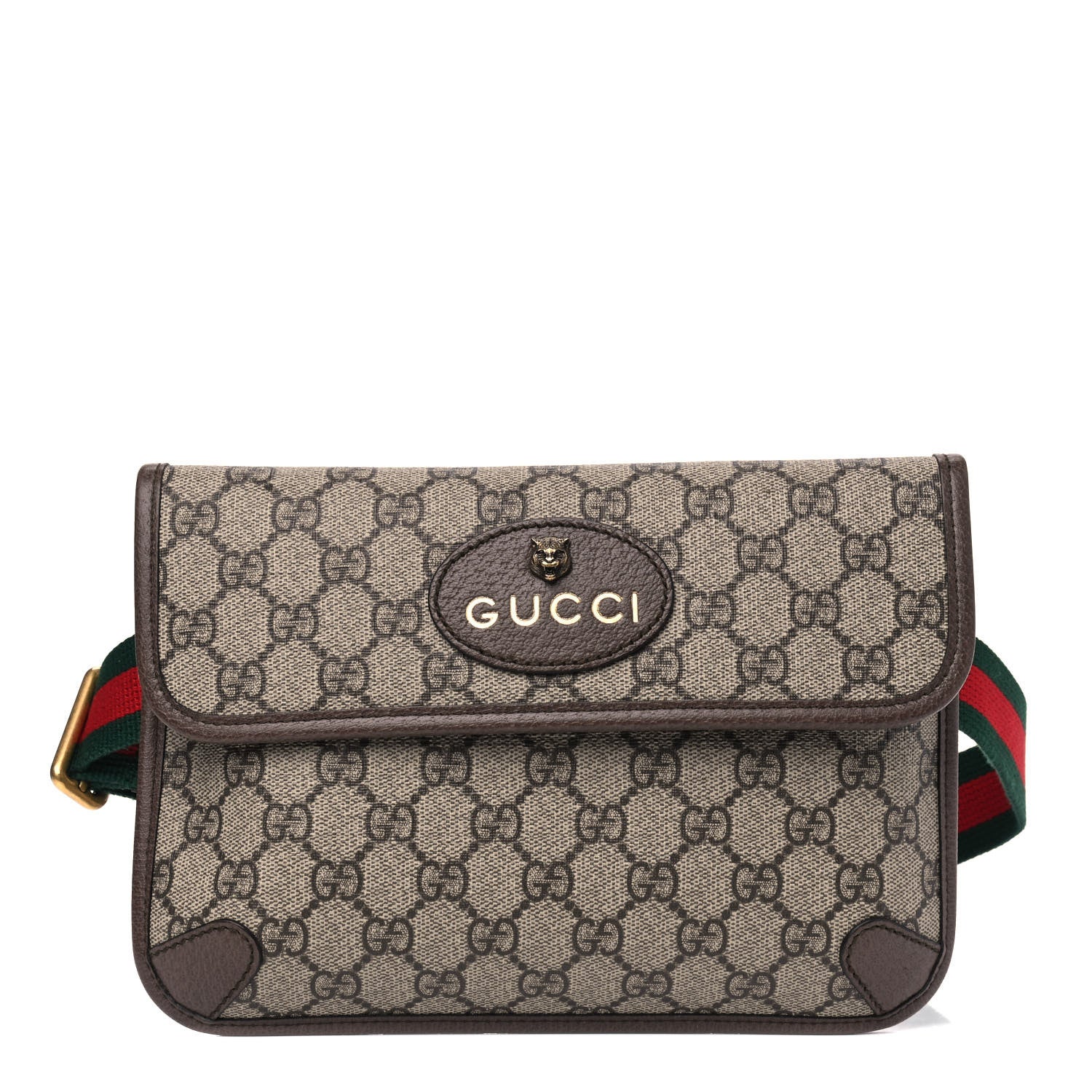 Gucci GG Supreme Monogram Neo Vintage Web Belt Bag Brown 1 of 4